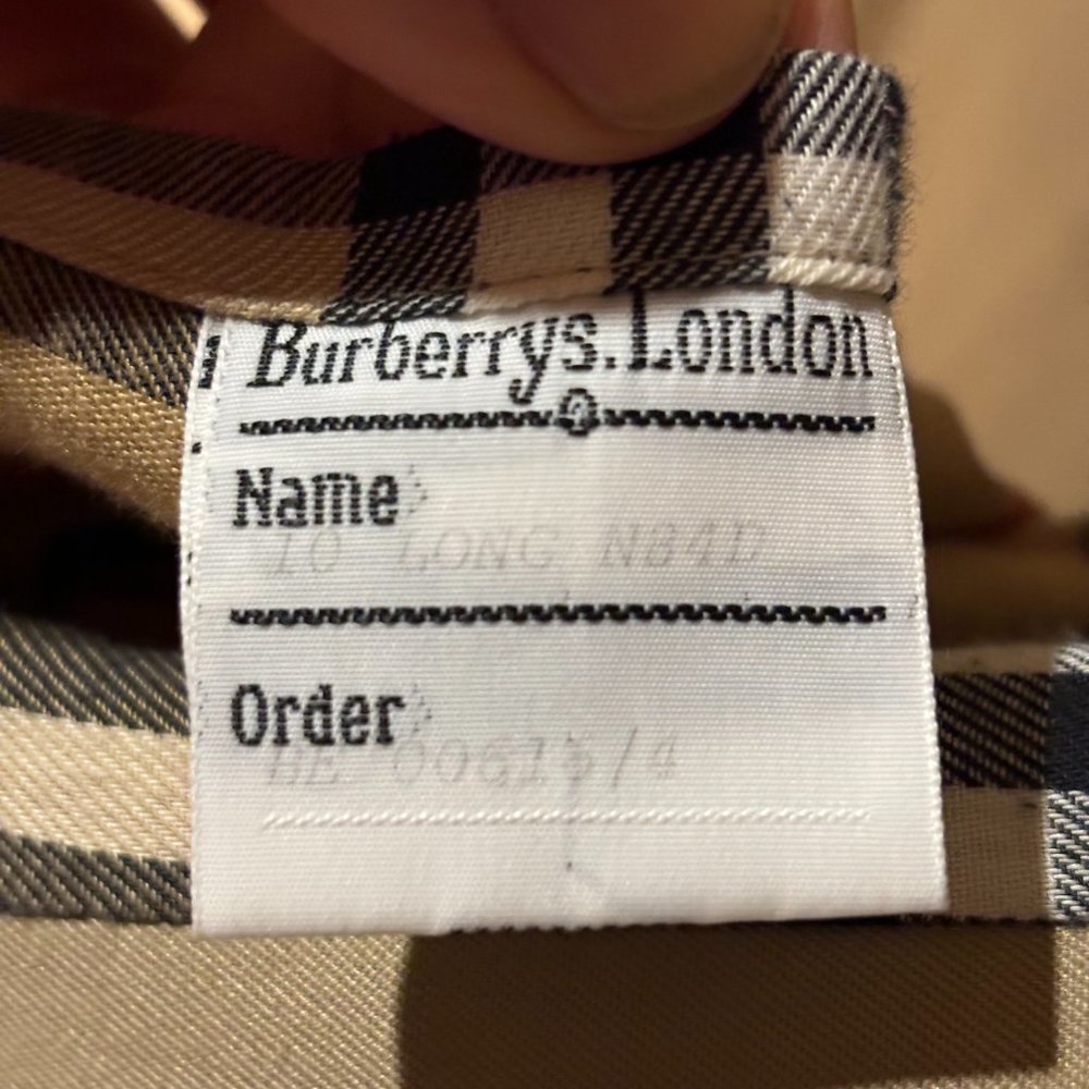 Vintage Burberry Trench Coat British Made in England - 10 Long, Beige Tan - Picture 9 of 16